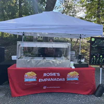 Custom Rectangle Table Covers - We sell homemade fresh empanadas and do pop up markets This was the perfect inexpensive option to help us promote our business