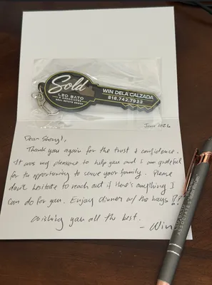PVC Keychain - As a client thank you after a successful close