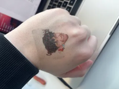 Custom Popular Tattoos - Excellent quality applies easily and stays on well beautiful and sparkly Could not have been more pleased with the outcome Thank you so much my staff are all very pleased This is after 2 days of showers and hand-washing at work
