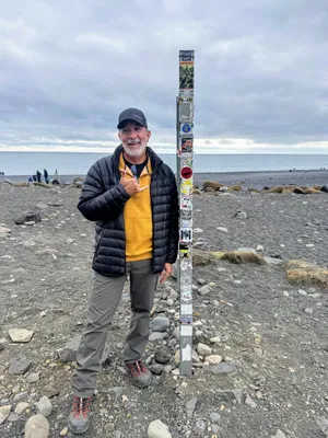 Circle Stickers - Put sticker at the Black Beach in Iceland in memory of our son