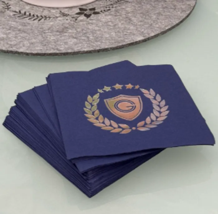 CustomPatch.Com - Custom Foil Stamped Beverage Napkin