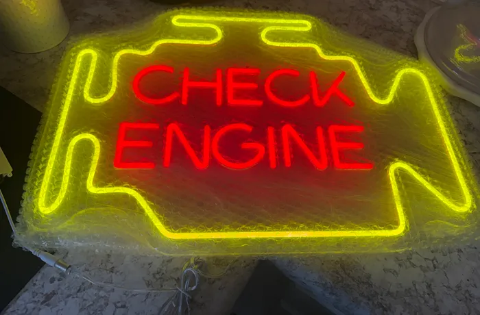 CustomPatch.Com - Check Engine Neon Sign