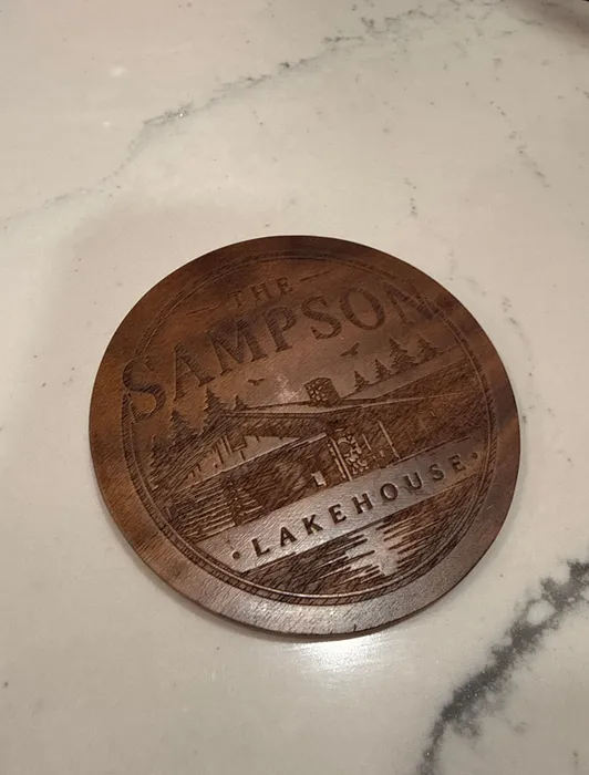 CustomPatch.Com - Custom Handmade Walnut Coaster