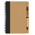 Eco Spiral Notebook & Pen Natural Black
