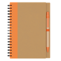 Eco Spiral Notebook & Pen Natural Orange