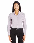 Devon & Jones CrownLux Performance Ladies' Micro Windowpane Shirt Burgundy