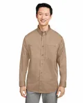 Harriton Men's Advantage IL Long-Sleeve Workshirt Khaki