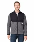 Men's Venture Heathered Stripe Hybrid Jacket BLACK