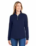 Ladies' Market Snag Protect Mesh Colorblock Quarter-Zip CLASSC NVY