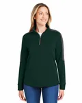 Ladies' Market Snag Protect Mesh Colorblock Quarter-Zip Forest