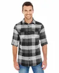 Men's Plaid Flannel Shirt BLACK