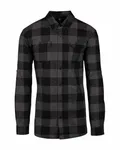 Men's Plaid Flannel Shirt Charcoal