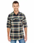 Men's Plaid Flannel Shirt DARK KHAKI