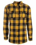 Men's Plaid Flannel Shirt Gold