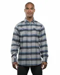 Men's Plaid Flannel Shirt Grey