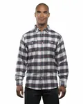 Men's Plaid Flannel Shirt WHITE