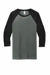 Bella + Canvas Unisex 3/4-Sleeve Baseball T-Shirt Deep Heather/ Black