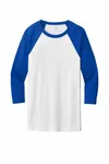 Bella + Canvas Unisex 3/4-Sleeve Baseball T-Shirt White/ True Royal