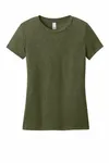 District Women's Perfect Weight CVC Tee DT188 Military Green Heather