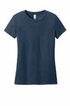 District Women's Perfect Weight CVC Tee DT188 Heathered Navy