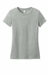 District Women's Perfect Weight CVC Tee DT188 Light Heather Grey