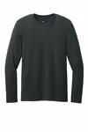 District Perfect Weight CVC Long Sleeve Tee DT185 Jet Black Heather