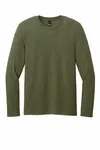 District Perfect Weight CVC Long Sleeve Tee DT185 Military Green Heather