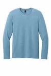 District Perfect Weight CVC Long Sleeve Tee DT185 Tundra Blue Heather