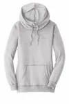 District Women's Lightweight Fleece Hoodie. DM493 Heathered Grey