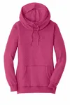 District Women's Lightweight Fleece Hoodie. DM493 Heathered Pink Azalea