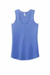 District Women's Perfect Tri Racerback Tank. DM138L Royal Frost