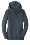 District Women's Lightweight Fleece Hoodie. DM493 Heathered Navy
