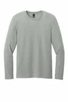 District Perfect Weight CVC Long Sleeve Tee DT185 Light Heather Grey