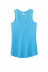 District Women's Perfect Tri Racerback Tank. DM138L Turquoise Frost