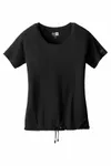 New Era Women's Tri-Blend Performance Cinch Tee. LNEA133 Black Solid