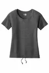 New Era Women's Tri-Blend Performance Cinch Tee. LNEA133 Dark Graphite