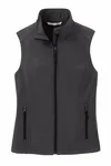 Port Authority Women's Core Soft Shell Vest. L325 Black Charcoal Heather