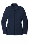 Port Authority Women's Collective Striated Fleece Jacket. L905 River Blue Navy Heather