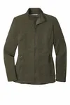 Port Authority Women's Collective Striated Fleece Jacket. L905 Deep Olive Heather