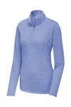 Sport-Tek Women's PosiCharge Tri-Blend Wicking 1/4-Zip Pullover. LST407 True Royal Heather