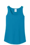 Port & Company Women's Core Cotton Tank Top. LPC54TT Neon Blue