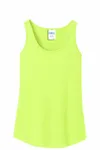 Port & Company Women's Core Cotton Tank Top. LPC54TT Neon Yellow