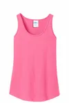 Port & Company Women's Core Cotton Tank Top. LPC54TT Neon Pink