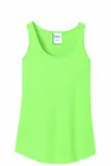 Port & Company Women's Core Cotton Tank Top. LPC54TT Neon Green