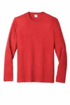 Port & Company Long Sleeve Fan Favorite Blend Tee. PC455LS Bright Red Heather