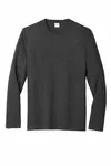 Port & Company Long Sleeve Fan Favorite Blend Tee. PC455LS Black Heather