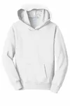Port & Company Youth Fan Favorite Fleece Pullover Hooded Sweatshirt. PC850YH WHITE
