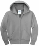 Port & Company - Youth Core Fleece Full-Zip Hooded Sweatshirt. PC90YZH Athletic Heather