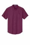 Port Authority Short Sleeve Easy Care Shirt. S508 Deep Berry