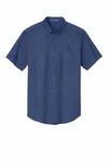 Port Authority Tall Short Sleeve Easy Care Shirt. TLS508 Mediterranean Blue